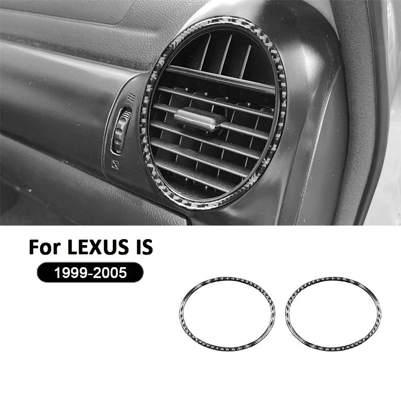 

For LEXUS IS 1999-2005 Carbon Fiber Car tument Panel Door Side Left Right Air Outlet Frame Decoration Sticker Accessories