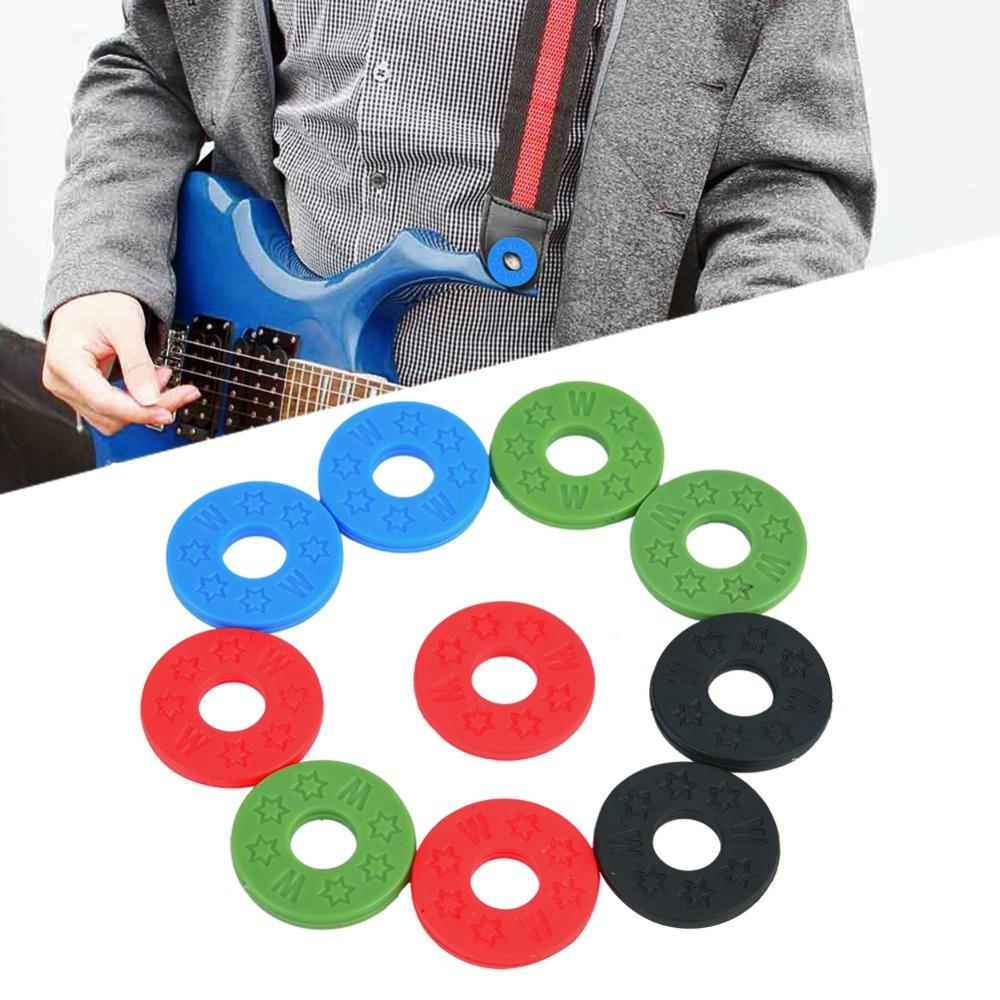 40PCS Rubber Material Guitar Strap Locks Black, Red, Green, Blue Bass Guitar Accessory Bass Guitar