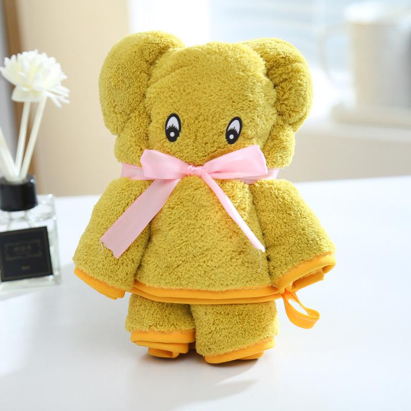 Bear Coral Fleece Gift Box Towel Souvenir Wedding Birthday Special Absorbent Thickened Hemming Children s Towels Cute