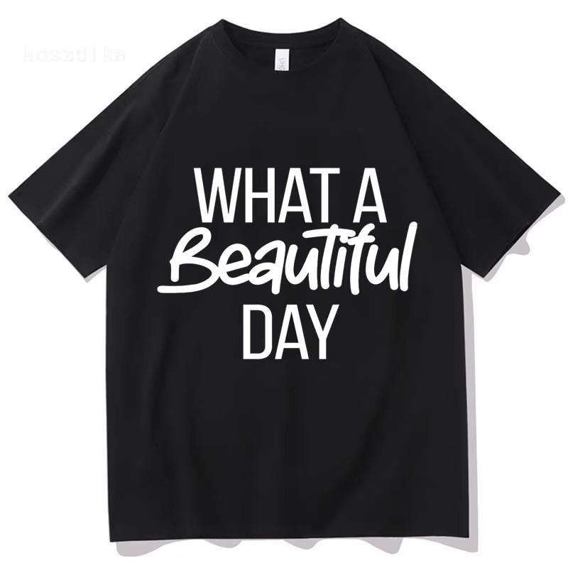 What A Beautiful Day T-shirt Lauren Spencer Smith Harajuku Graphic TShirt Unisex High Quality Aesthetic Vintage 100% Cotton Tees