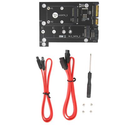Adapterkarte MSATA M.2 NGFF SSD auf Dual SATA3 Schnelle Lesegeschwindigkeit Konverter Computerzubehör