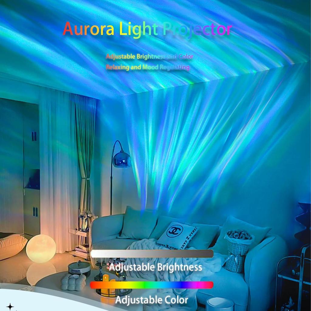 Northern Lights Projector, 16 Colors Rechargeable Aurora Light Projector & Mood Lighting Galaxy Lamp, Remote Night Light for Bedroom, Gift for