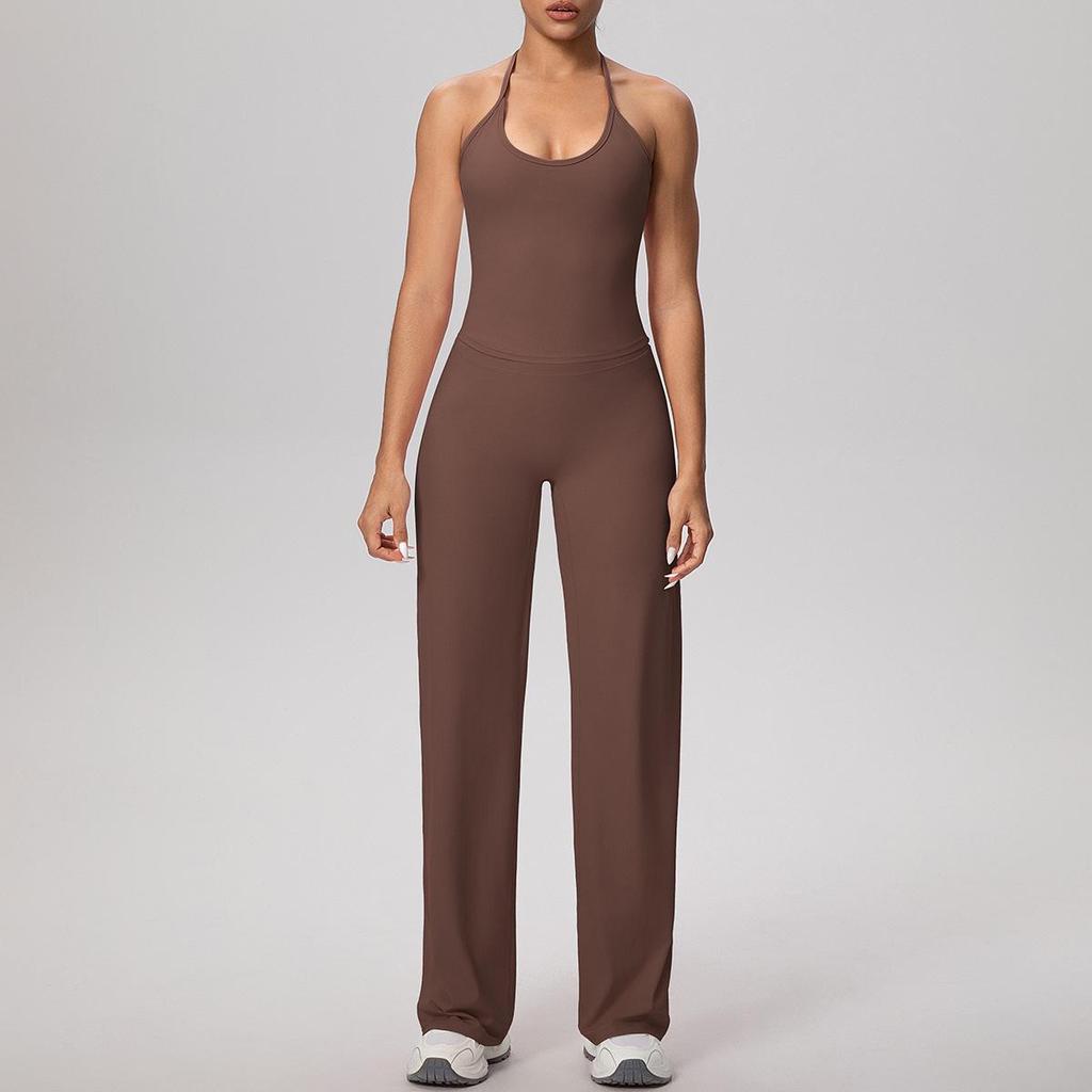 Szybkoschnący zestaw do jogi na ramiączkach: Komfort jak chmurka, Sportowy tył, Spodnie z wysokim stanem