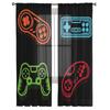 Video Game Art Handle Decoration Tulle Curtains For Living Room Kitchen Sheer Voile Curtain Bedroom Window Panels