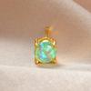 Cut Golden White Round Color Fire Opal Stud Earrings Wedding Jewelry Gift