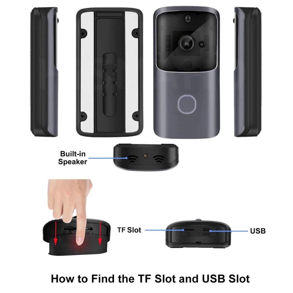 Smart Video Doorbell - HD Wireless WiFi Security Camera, Video Intercom System with Infrared Night Vision