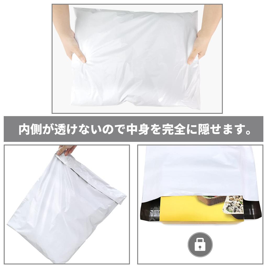 KAMMAK Plastik-Liefertasche Extra Groß Packbreite Tiefe Deckelstärke 80 der Liefertasche mit Starkem Klebeverschluss Große Verpackung Verpackung Groß Glatt