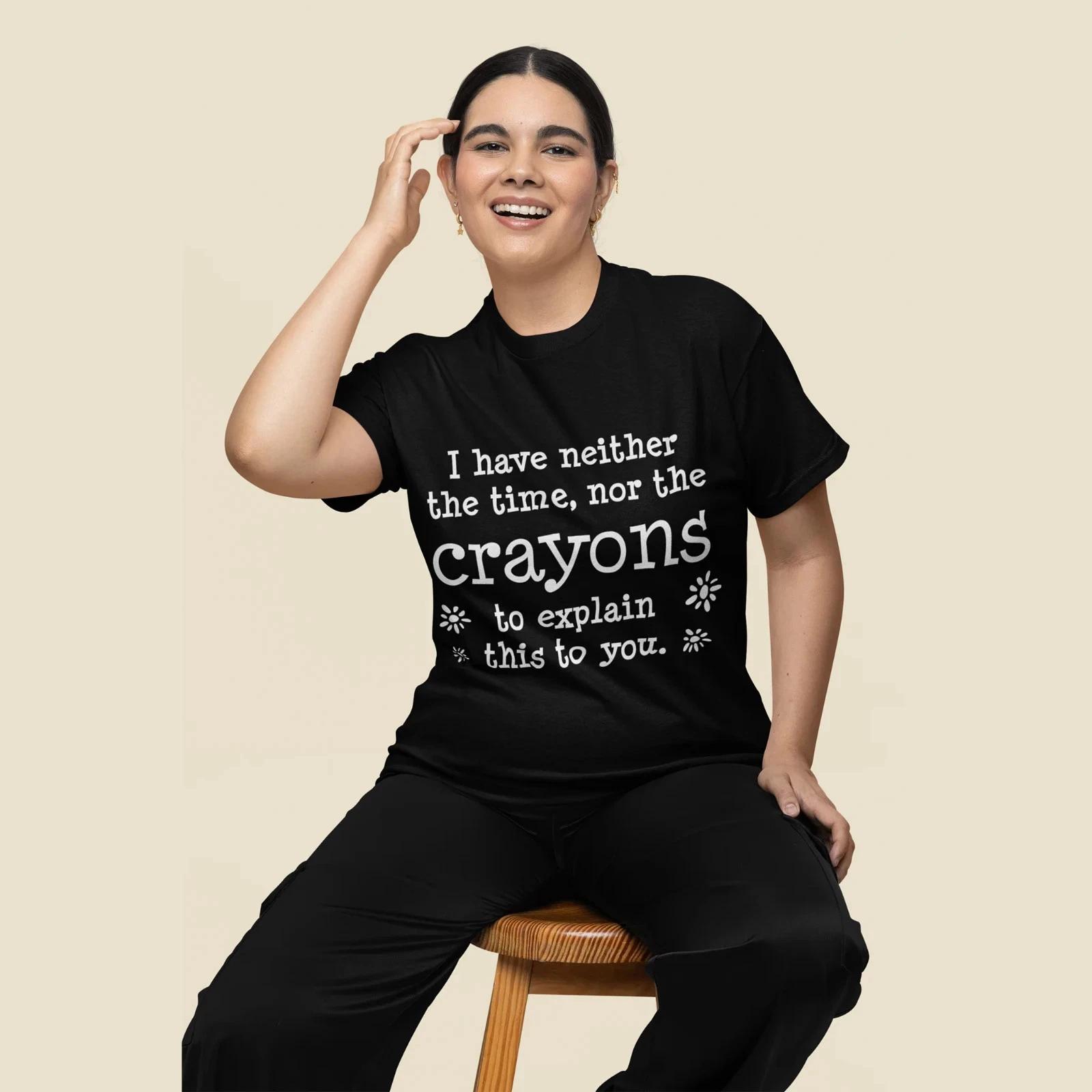 Crayons Unique Text Printed roundneck classic fit unisex T-Shirt S