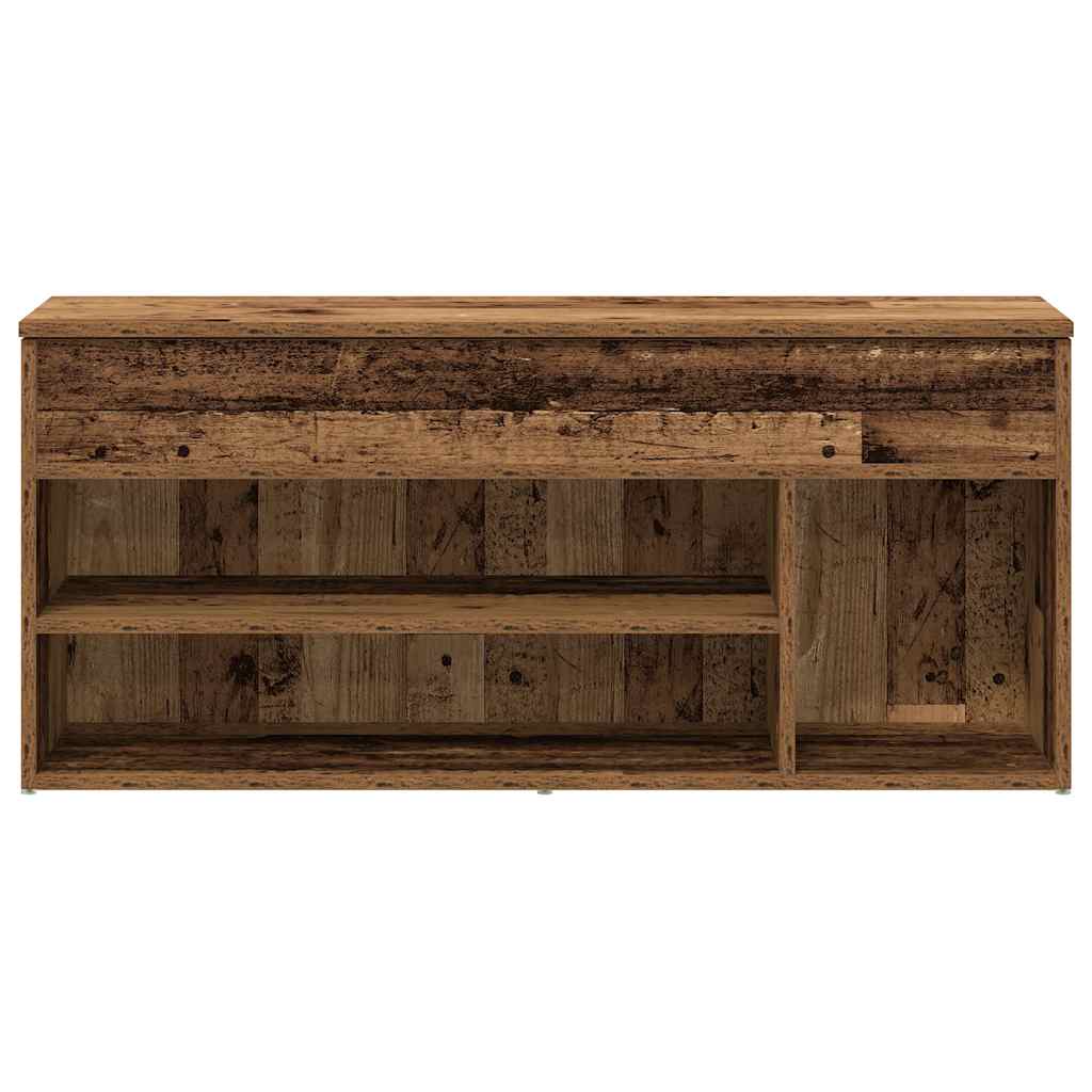Shoe Bench Vintage Wood Look 102 X 30.5 X 45 Cm Engineered Wood