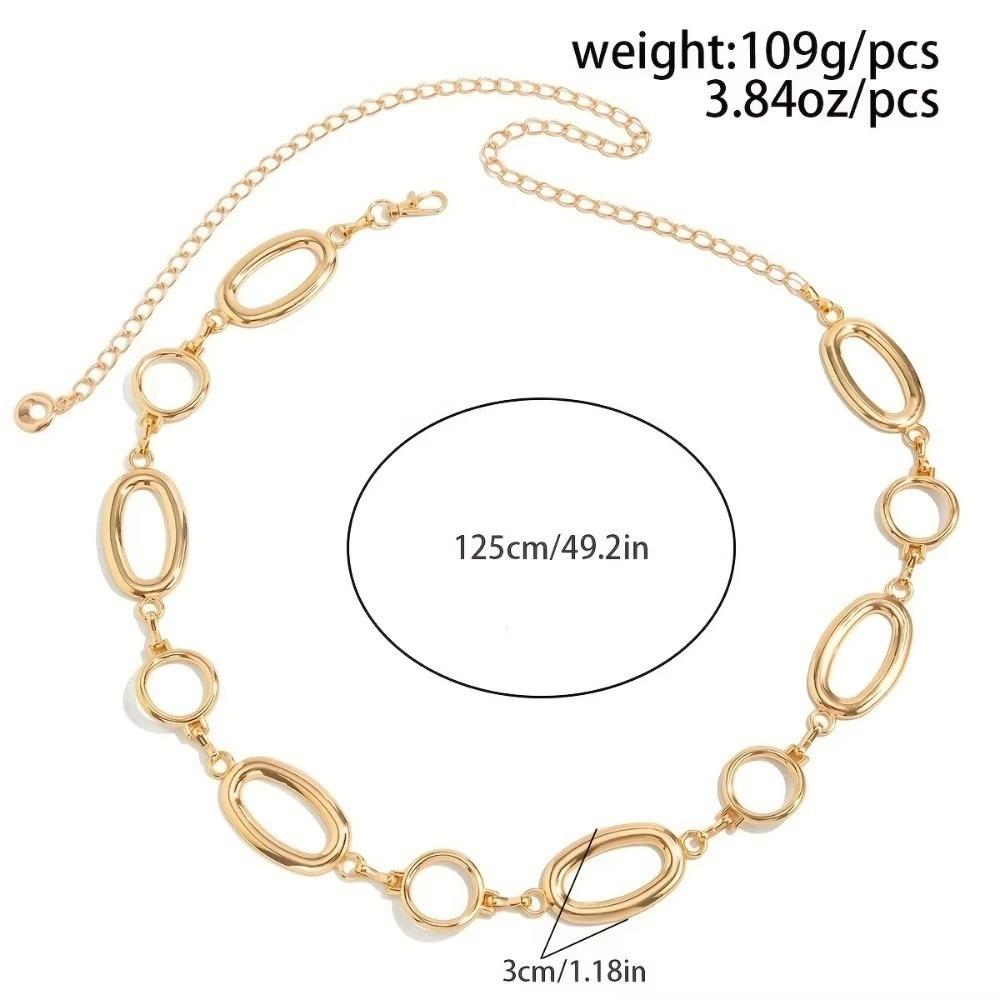 Gold Plated Waist Chain Hollow Out Design Waist Belt New Body Chain  Women