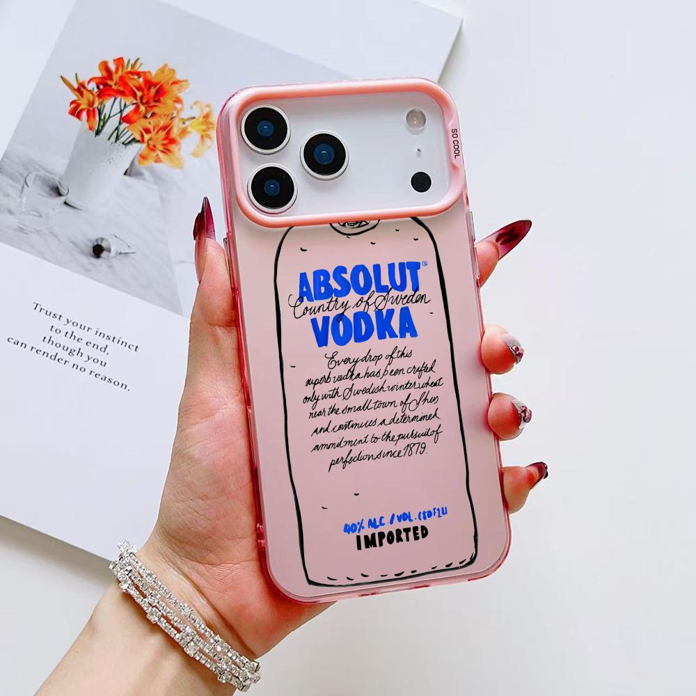 COOL A-AbsolutS V-VodkaS Phone Case For iPhone 17 16 15 14 13 12 11 Pro Max Air Matte Laser Aurora Shockproof Funda