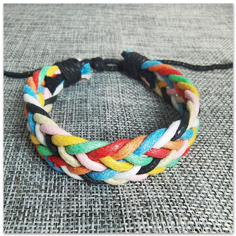 Colorful Hand-Woven Rope Bracelet - B300ins Casual Design