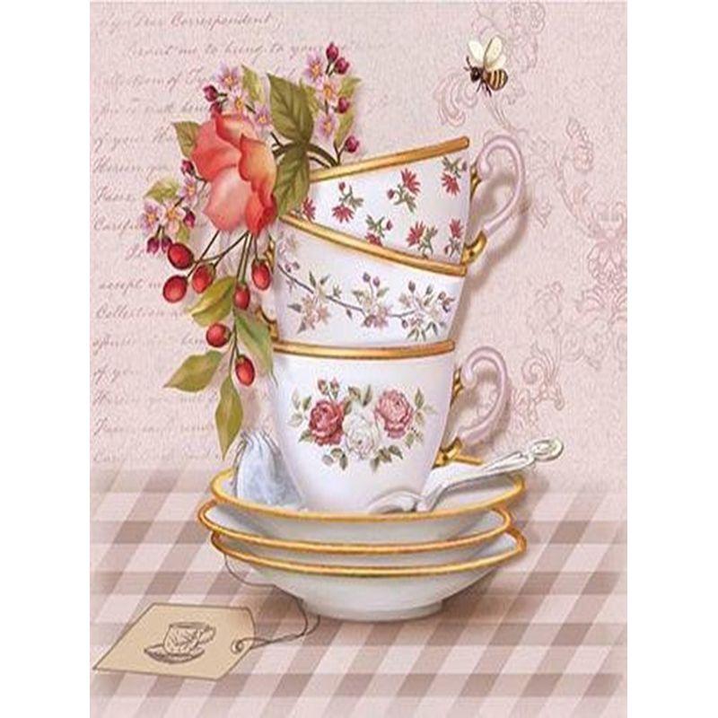 5d Diy Diamond Painting Coffee Cup Full Drill Pictures Of Rhinestones Decor Home Mosaic Landscape Diamond Embroidery