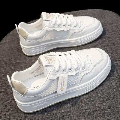 Summer Thin Mesh Breathable Leather Little White Shoes Children's New Thick Baseplate Shoes Casual Sports Shoes