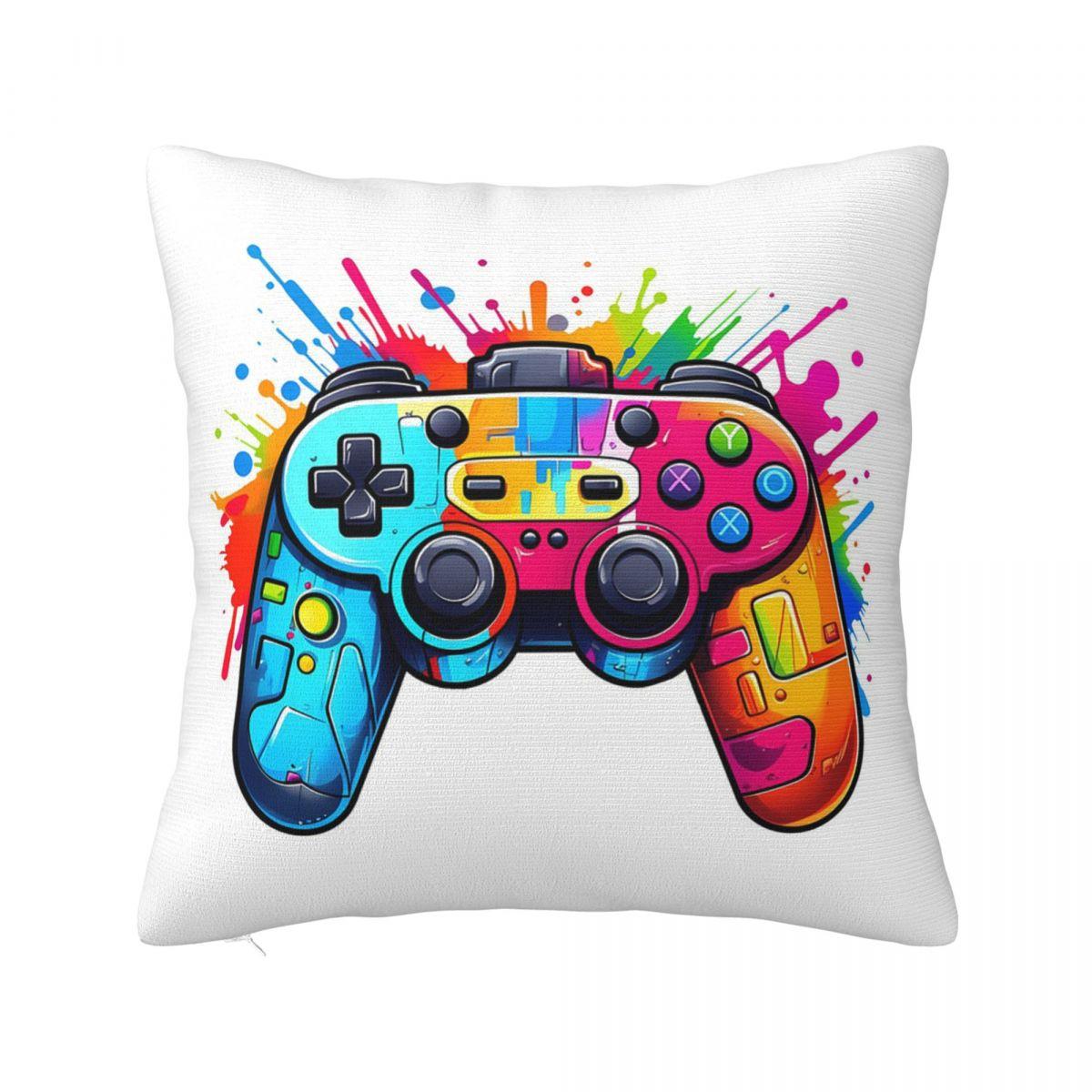 

Colorful Watercolor Game Controller Square Pillowcase Cushion Cover Pillow Case Throw Pillow Cover for Home Bedroom Car 30cm x 30cm