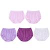 FitonTon Women's Plus Size High-Waist Cotton Briefs (5-Pack)