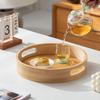 25/30/35/40CM Wood Tray Round Food Bread Pan New Decorative Tray  Breakfast Dinner