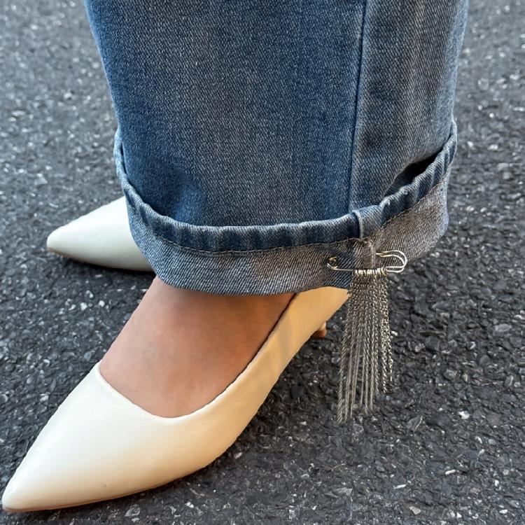 Elegant Metal Chain Tassels Brooch Badge With Layered Effect For Adding Flair To Coats Bags And Various Garments