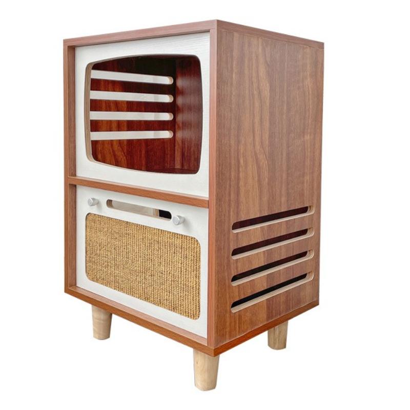 

Double Layered Retro Cat Nest Bed Bedside Table Bedroom Cat Nest House Scratcher Creative Hiding Cats Nesting Pets Supplies