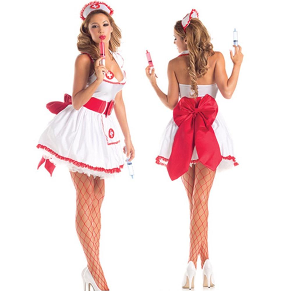 Women Naughty Nurse Dress Sexy Erotic Lingerie Night Clubwear Doctor Cosplay Clothes Maid Uniform Showgirl Costumes
