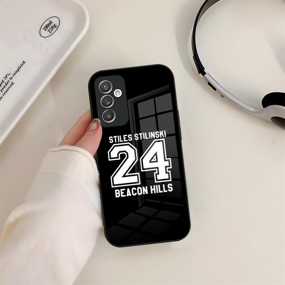Teen Wolf Phone Case Glass For Samsung S24 S23 S20 S25 S21 S22 Ultra Fe Plus A05 A06 A16 A26 A36 A56 Coque