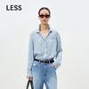 2025 Spring Silk Blend Long Sleeve Collared Shirt