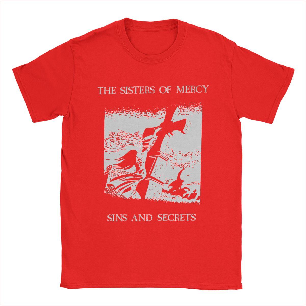 

Креативная группа The Sisters Of Mercy Футболки Легенды Музыки Мужские Женские Футболки из Чистого Хлопка Рубашка Одежда для Вечеринок XXXXXL красный