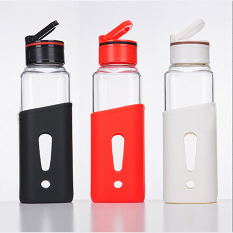 Huierya Portable Glass Water Bottle