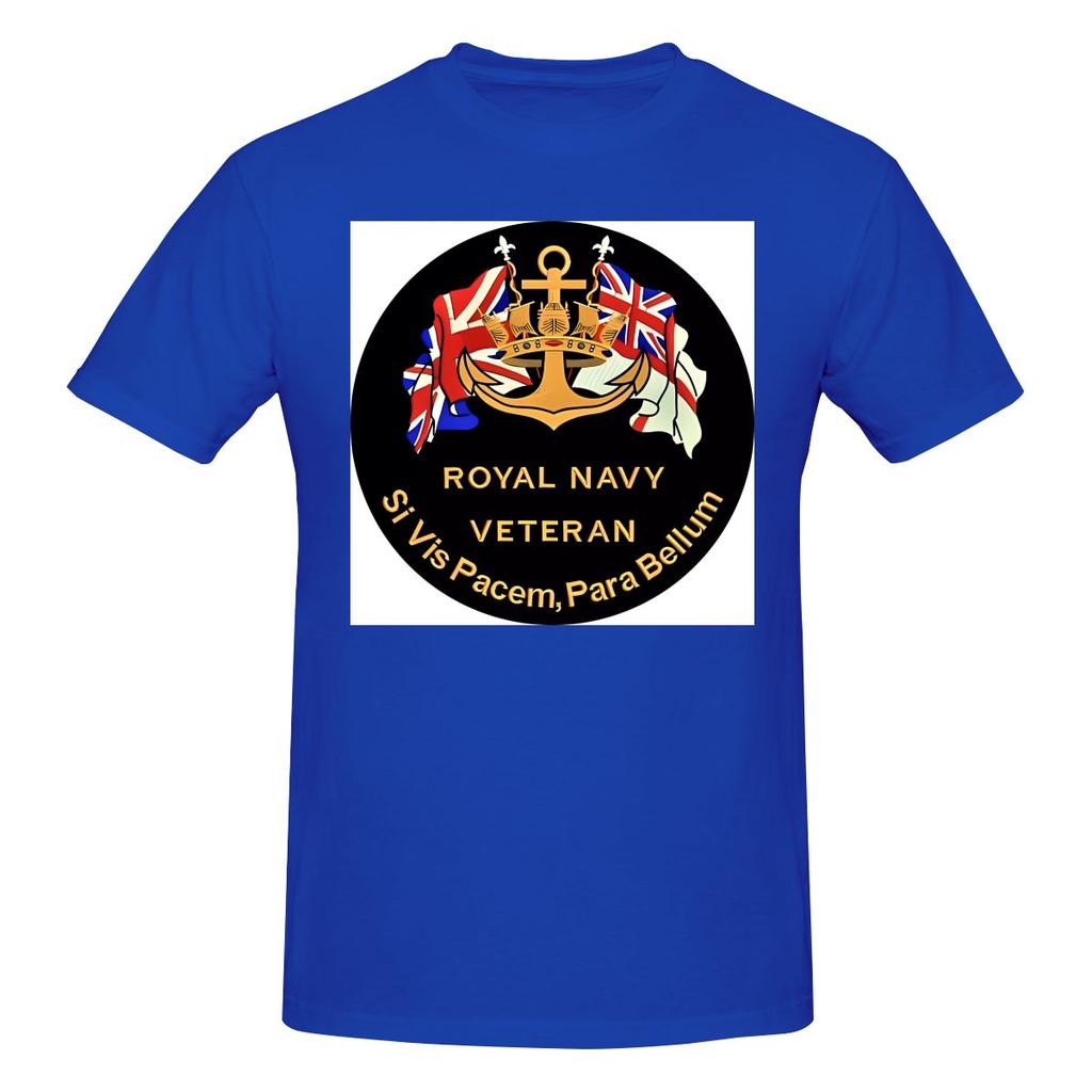 Royal Navy Veteran Badge American Style Tshirt Simple Korean Style Antibacterial Tees