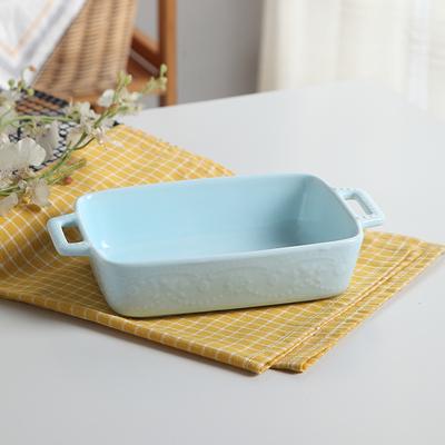 8inch, color embossed porcelain baking tray, ceramic oven tray, baking dish, bbq plate, buffet serving nordic pasta, salad plate