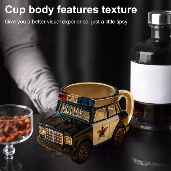

School Bus Shaped Glass Mug 10oz Novelty Drinking Cup for Kids Collectors Fun Vehicle-Themed Beverage Container C
