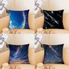 Meteor Shower Starry Sky Pillow Case Fashion Square Pillowcase Bedroom Sofa Room Ins Decoration Leisure