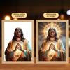 Świecąca Ramka na Zdjęcia Światło LED Sztuka Religijna Lampka Nocna do Domu Dekoracja Ścian i Blatów Światła Dekoracyjne Urodziny Boże Narodzenie Wielkanoc Dekoracje Świąteczne