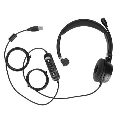 USB-Business-Headset ENC Geräuschunterdrückung Einzelohr-Unterstützung Lautsprecher Lautstärkeregelung Stummschaltung Kabelgebunden