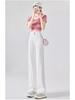 Extra Long High Waist White Wide Leg Jeans for Tall Women - Slim Fit, Spring/Autumn 2025