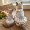 Comfortable Pet Dog and Cat Checkered Clothes Small Dog Vest  Spring Summer Season