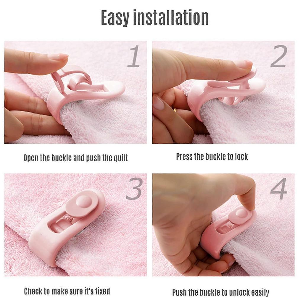 High Elasticity Duvet Clips, Safety Needle-free Quilt Cover Single Clip Anti-Move Bed Quilt Holder Quilt Sheet Clip Household