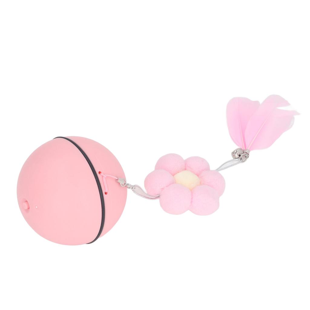 Interactive Cat Toy Ball One Touch Start Noise Reduction Automatic Rolling Cat Ball for Pet Exercise
