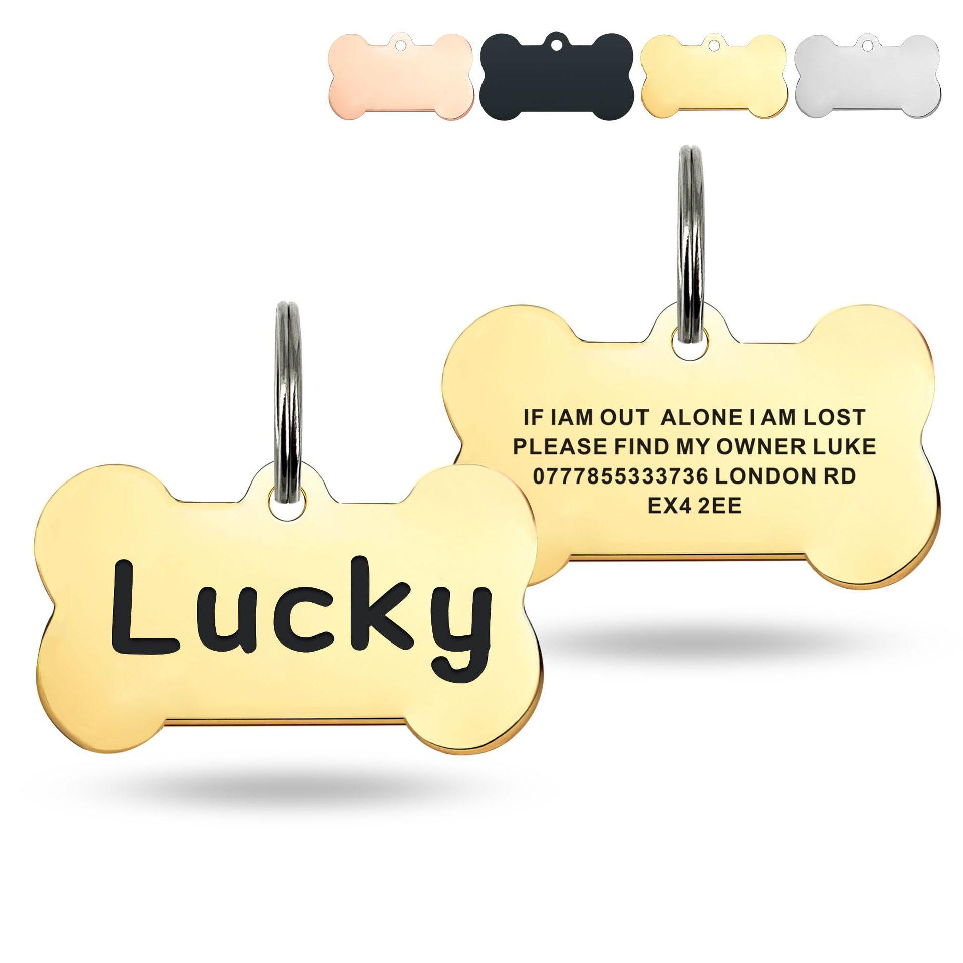 Engraved Stainless Steel/Titanium Dog Tag Pendant with Custom Logo 40x21mm серебряный