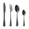 410 Stainless Steel Western Cutlery Set: Steak Knife, Fork, Spoon, Dessert Spoon - 4-Piece Set for Home or Hotel.