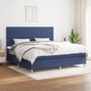 3142527 vidaXL Divan Bed with Mattress Blue 200x200 Cm Fabric