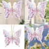 Crystal Like Colorful Butterfly Hanging Ornament 2D Flat Acrylic Pendant Bag Charm for Car Rear Mirror and Home Decors
