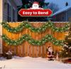 9-Foot Pre-Lit Christmas Garland with Battery Lights, Pine Cones, and Red Berries