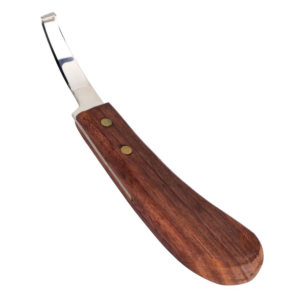 Steel Hoof Knife with Wooden Handle Pointed Cattle Livestock Hand Hoof Trimming Tool for FarmRight