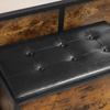 VASAGLE Bench With Storage Chest, Padded Seat, Bed End Stool, Hallway, Bedroom, Living Room, Metal, Easy Assembly, Industrial Design