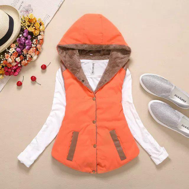 Autumn and Winter Coral Velvet Fashion Cotton Vest Women's Slim Shoulders Cotton Horse Jacket Plus Size