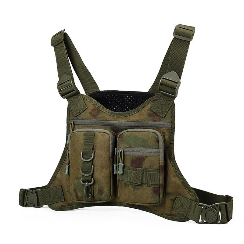Hot Selling Oxford Sports Fishing Cycling Unisex Chest Bag Sports Exercise Hunting for Running Hiking Cross-Border Vest B037A