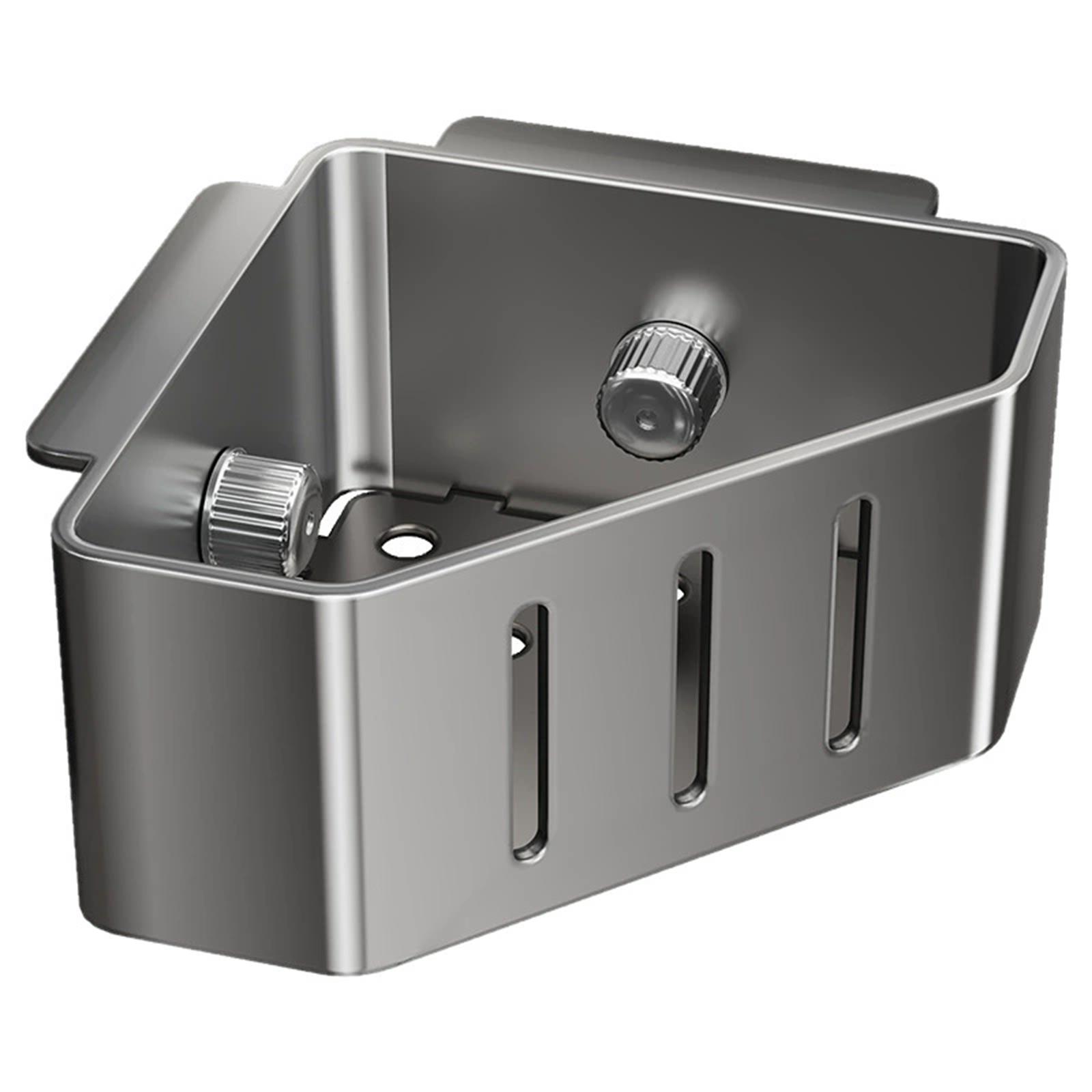 

Держатель для губки для кухонной раковины, Органайзер-подставка для раковины с присосками, Нержавеющий кухонный стеллаж для хранения губки, мыла, пробки, щетки