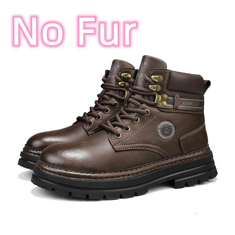 Handsome Motorcycle Boots Thick Sole Mountaineering Boots Men's Genuine Leather Basic Boots Designer's New Men's Workwear Shoes