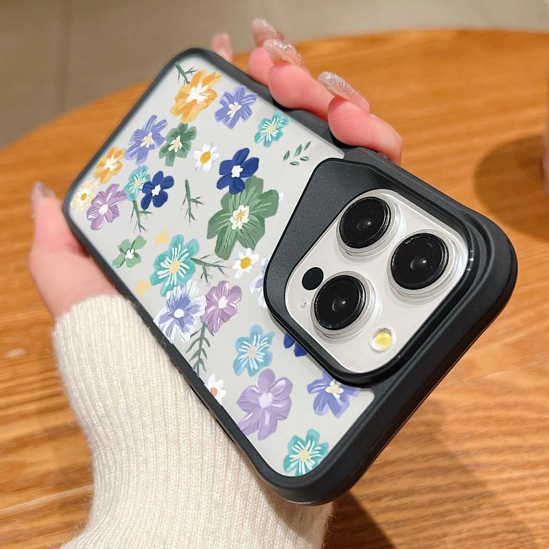 

Прозрачный ударопрочный чехол с однотонными краями для iPhone 16, 15 Pro, 14 Plus, 13 Pro Max, с цветочным узором, акриловый жесткий чехол с мягкими краями iPhone 15 чёрный